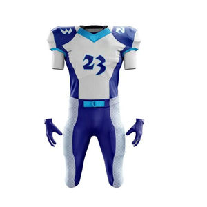 ชุดยูนิฟอร์มฟุตบอลอเมริกันไซส์ XL เสื้อเจอร์ซีย์ระบายอากาศพิมพ์ลายตัวเลขได้ตามต้องการ - Product Image 3