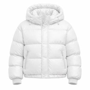 <b>Mens</b> Waterproof Plus Size Puffer <b>jacket</b> unisex with Warm Polyester Fiber Filling Lining Batwing Sleeves Casual Streetwear Coat - Product Image 4