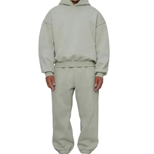 Conjuntos de chándal de gran tamaño holgados para deportes de invierno de poliéster y algodón para hombre, chándal transpirable de alta calidad con logotipo personalizado 2025 - Product Image 1