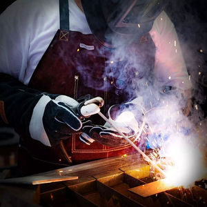 Delantal de soldadura Cuero dividido Ropa de trabajo resistente Delantal de soldadura Cuero Ropa DE SEGURIDAD ignífuga para soldadura - Product Image 6