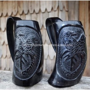 Faizacraft Tasses à bière en corne à boire polies durables et imperméables pour une expérience de boisson Premium du Nouvel An et de Noël - Product Image 5