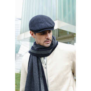 Men's <b>Black</b> Wool <b>Scarf</b> Soft Seasonal Long Loafers Color Block Striped Detailed Knitwear - Product Image 6