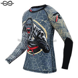 Entraînement de garde No Gi et Gi Jiu Jitsu Rashguard MMA Grappling Compression Shirts Wrestling BJJ Martial Arts Performance Gear - Product Image 1