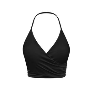 Sujetador deportivo de secado rápido antibacteriano de alta calidad para mujer Spandex de nailon transpirable con logotipo de impresión de transferencia de calor en la parte delantera - Product Image 3