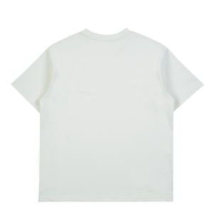 Nouveau produit blanc coton 270GSM décontracté à manches courtes surdimensionné col rond motif solide conception vierge tissu tricoté T-shirt pour hommes - Product Image 3