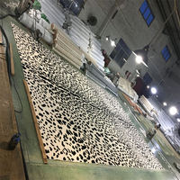 Tapis d'exercice ovale grand format en acrylique fait main, imprimé léopard, tufté à la main, adapté aux animaux domestiques, pour maison moderne