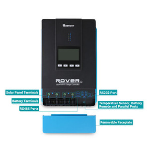 Contrôleur de charge solaire MPPT ROVER 100A avec écran LCD, 12V 24V 36V 48V, régulateur de batterie automatique pour système solaire - Product Image 2