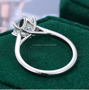 1 anillo de compromiso solitario de diamante de 3 quilates Ajuste de canal chapado en oro IGI certificado regalos de aniversario de boda - Product Image 2