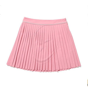 ขายส่งกระโปรงกอล์ฟฤดูร้อนผู้หญิงกอล์ฟสีทึบจีบกระโปรงสั้นซัพพลายเออร์ OEM คุณภาพดี - Product Image 1