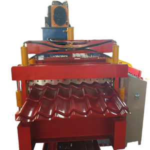 Mesin pembentuk gulungan lembaran atap bergelombang IBR lapisan ganda baru mesin pembentuk gigi ubin atap trapesium mesin pembuat ubin Motor - Product Image 1