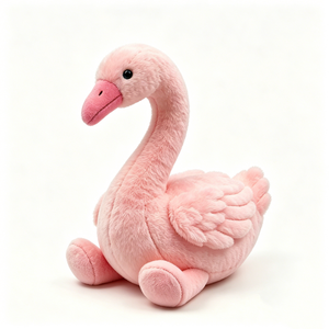 <b>Pink</b> Swan Plush, Stuffed <b>Pink</b> Swan Toy, <b>Pink</b> Swan Stuffed Animal, Cute Swan Plushie - Product Image 1