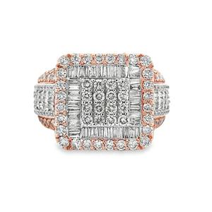 Designer Hip Hop <b>Unique</b> Shape With Moissanite Round Baguette Diamond Studded In S925 Silver <b>Ring</b> for <b>Men</b> - Product Image 1