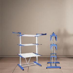 Séchoir à linge pliable en acier à un seul niveau avec bras de suspension, gain de place pour balcon, de l'exportateur indien - Product Image 1