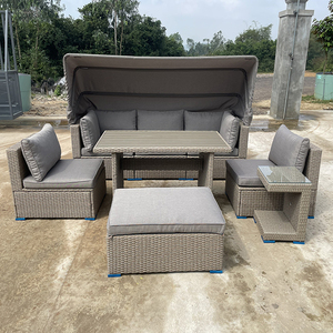 Juego de sofás de ratán para interiores/exteriores de diseño moderno, muebles para sala de estar/Villa/Hotel al mejor precio hechos a mano en Vietnam - Product Image 1