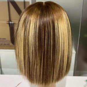 Prix usine Bonestraight 100% brut vierge vietnamien perruques de cheveux humains dentelle Piano couleur marron Super Double dessiné Extensions de cheveux - Product Image 1