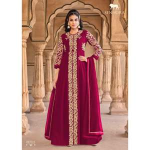 Collection Trois Pièces Meilleure Qualité Georgette Salwar Kameez Avec Dupatta Avec Broderie Et Travail De La Pierre Fabricant De L'Inde - Product Image 6