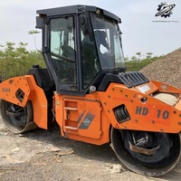 Compacteur vibrant à double tambour HAMM HD110 d'occasion, poids de travail 10 tonnes, moteur diesel 100 kW, force de compactage 117 kN
