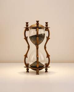 Unique Metal <b>Hourglass</b> Timer One Of Kind Desk Table Decor Artistic Sand Holder Accent Art Style Elegant Piece - Product Image 4