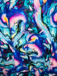 Tái chế <span class=keywords><strong>Poly</strong></span> Hữu Cơ trừu tượng in mượt đan <span class=keywords><strong>spandex</strong></span> vải đồ bơi cho cô gái - Product Image 2