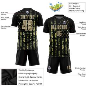 Wholesale Customizable Quick Dry Soccer Jersey Set Polyester Teamwear <b>for</b> Men Women <b>Kids</b> with Name Number Football Uniform - Product Image 3