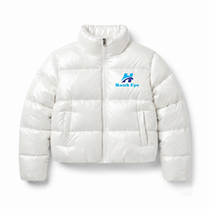 Custom Short Quilted Hooded <b>Crop</b> Puffer Bubble <b>Jacket</b> Women Winter Duck Down Warm Top Coats Oversize Outwear - Product Image 4