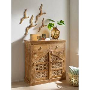 Mueble de Madera con Diseño de Sol Dorado, Muebles Lixora, Alta Calidad, Hecho a Mano en India, Estantes Ajustables, Diseño Modular, Sala de Estar - Product Image 1