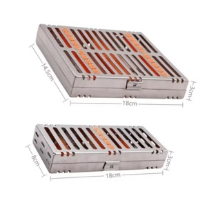 กล่องชั้นสเตนเลสสำหรับผ่าตัดทันตกรรม7ชิ้นถาดรองเทปฆ่าเชื้อมาตรฐานเยอรมันได้รับการรับรอง CE - Product Image 3