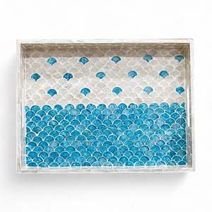 ถาดเสิร์ฟทำมือจากเปลือกหอยมุก ถาดตกแต่งฝังเปลือกหอยธรรมชาติ เป็นมิตรกับสิ่งแวดล้อม ใช้บนโต๊ะอาหาร - Product Image 3