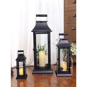 Lanternes à bougies en métal suspendues de qualité supérieure pour l'anniversaire de la Saint-Valentin de Pâques-Couleurs/formes personnalisables Maison écologique durable - Product Image 2