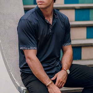 Camiseta de polo para hombre 89% poliéster 11% Spandex Slim Fit Golf para Polo en blanco para sublimación antiarrugas servicio OEM personalizado - Product Image 3