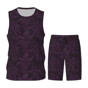 Poliéster Ropa deportiva Sin mangas Uniforme de baloncesto Buena venta Ropa deportiva Entrenamiento Bsci Pantalones cortos de baloncesto de verano - Product Image 2