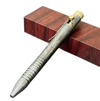 Stylo en acier Damas de haute qualité fait à la main pour le travail de bureau, stylo de luxe pour un usage quotidien avec encre bleue et rouge, stylo Damas