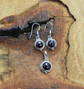 Boucles d'oreilles classiques faites à la main, ensemble de pendentifs solides 925, bijoux pour femmes, argent Sterling 925, Onyx noir, pierres précieuses, cadeau de style Boho pour - Product Image 4