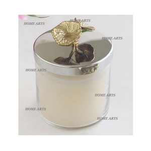 Lot de 2 bougeoirs design en aluminium et verre de qualité supérieure Bougeoirs de table de forme ronde - Product Image 2