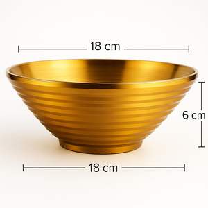 Tazón de metal premium para servicio de buffet en hoteles y restaurantes, que ofrece una calidad duradera y una apariencia elegante. - Product Image 1