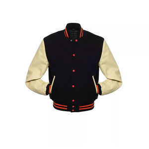 Chaqueta Bomber de Cuero Vintage para Hombre, Estilo Urbano, Logotipo Bordado Personalizado, Tendencia Clásica de la Industria - Product Image 2
