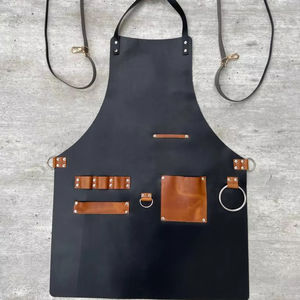 Delantal sin mangas de cuero de alta calidad para hombre del fabricante personalizado de ALW, logotipo personalizado duradero reutilizable, especializado en todos los productos - Product Image 1