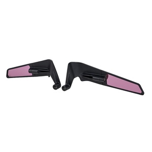 Rétroviseurs de moto JFG Stealth Wind Wing pour Kawasaki Z400 Z650 Z900 Duke MT03 MT07 MT09 Verre violet - Product Image 5