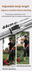 Mới có thể thu phí điện máy cắt cỏ cầm tay làm cỏ Máy Clipper cỏ tông đơ dụng cụ làm vườn bánh xe làm cỏ máy - Product Image 5