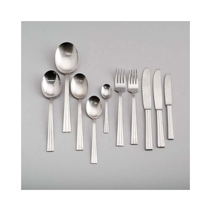 Ensemble de couverts en acier inoxydable argenté avec finition noire Ensemble de couverts Vaisselle Ensemble de couverts en acier inoxydable - Product Image 3