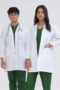 Venta al por mayor OEM por encargo de alta calidad médico de los hombres bata de laboratorio con botones a presión médico Scrub bata de laboratorio en todos los colores tamaño Logo - Product Image 3