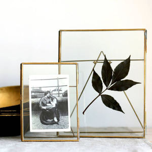 Marco de fotos de doble cara dorado de calidad Superior, mesa de pared, decoración del hogar, marco de fotos de Metal con vidrio, regalo creativo, decoración plegable - Product Image 2