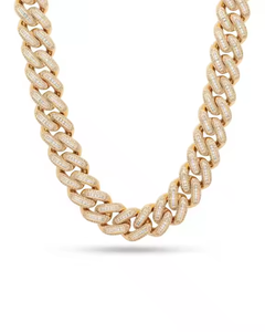 เครื่องประดับเพชรมอยส์ซาไนท์เพชรแบบเต็มรูปแบบเครื่องประดับเงิน Yash กับบาแกตต์และลิงก์คิวบา - Product Image 3