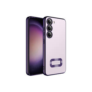 Étui de protection pour appareil photo de luxe de la série Omega, violet foncé, pour Samsung Galaxy S23 Plus 5G A53 - TPU souple, électroplaté, spécial - Product Image 1