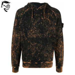 Sudadera con capucha extragrande de algodón 100% lavada con ácido personalizada para hombre, bolsillos funcionales con hombros caídos pesados para impresión Digital de invierno - Product Image 4