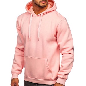 Sudadera lisa de alta calidad de invierno para Hombre Sudaderas con capucha de algodón con cinta - Product Image 1