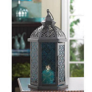 Lanterne à bougie en métal vintage de qualité supérieure avec surface de protection thermique durable pour une ambiance décorative - Product Image 1
