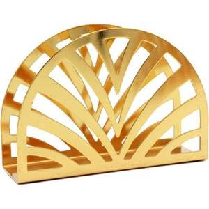 Servilletero y Portapañuelos Rectangular de Metal Dorado Impermeable con Organizador para Uso en Mesa de Hogar u Hotel - Product Image 2