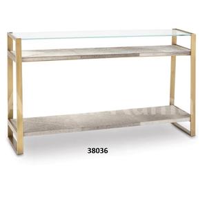 Luxury Home Modern Look Drink <b>table</b> Glass Base White <b>Gold</b> Metal Top Decorative Furniture For Living Room Decor <b>Side</b> <b>Table</b> - Product Image 2