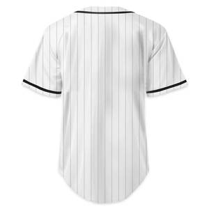 Fabriqué en usine 100% polyester maillot de baseball tissu respirant Logo personnalisé prix de gros impression personnalisée - Product Image 2